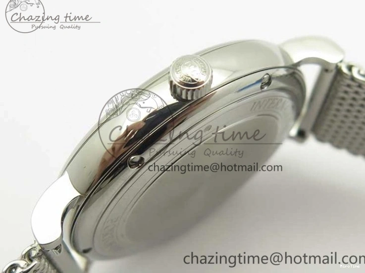 MIROTIME 0414 Portofino Automatic SS MKF 1:1 Best Edition White Dial On SS Mesh Bracelet A2892 V TechFriendly 7205